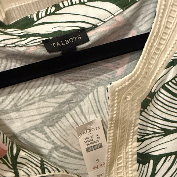 Talbots NWT tropical floral tunic top, small - Picture 4 of 6